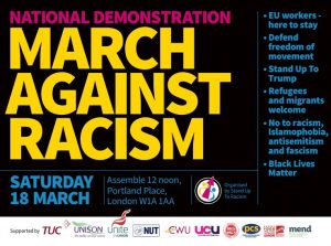 Leaflet "March against racism"